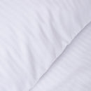 Cotton Sateen Satin Stripe Duvet Cover Set - White