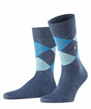 Wool Mix Argyle - Navy