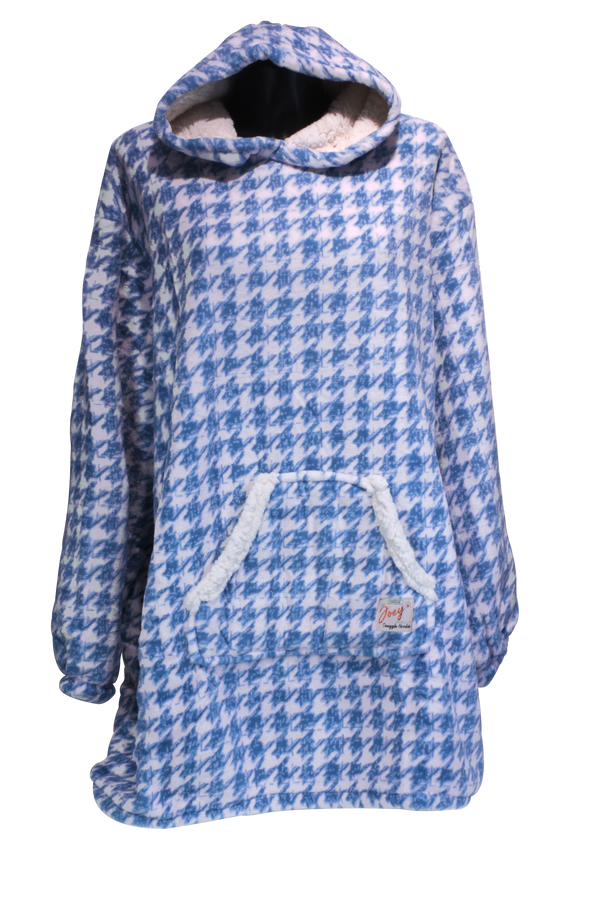 Ladies Joey Oversize Hoodie - Houndstooth