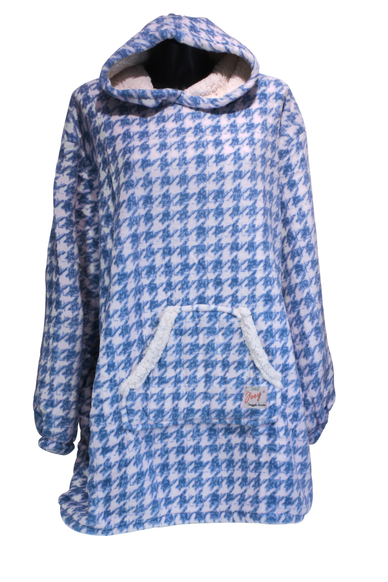 Ladies Joey Oversize Hoodie - Houndstooth