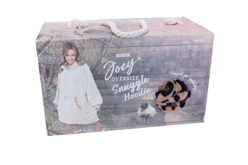 Ladies Joey Oversize Hoodie - Natural Leopard