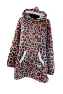 Ladies Joey Oversize Hoodie - Natural Leopard