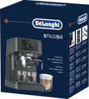 Traditional Pump Coffee Machine Black