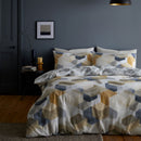 Hexagon Geometric Duvet Cover Set - Grey Ochre