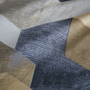 Hexagon Geometric Duvet Cover Set - Grey Ochre
