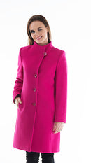 Wool Coat - Cerise