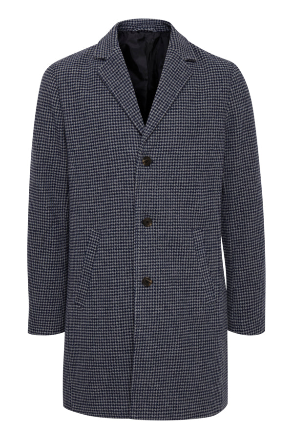 Tave Dogtooth Check Coat - Insignia Blue