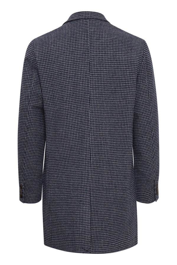 Tave Dogtooth Check Coat - Insignia Blue