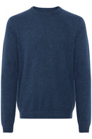 Vaughn Crew Neck Jumper - Ensign Blue Melange