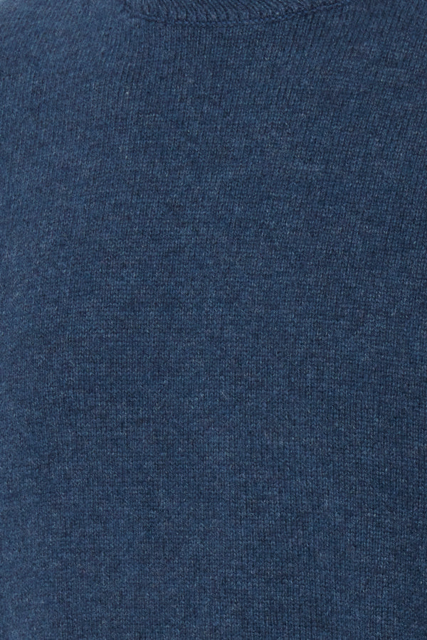 Vaughn Crew Neck Jumper - Ensign Blue Melange