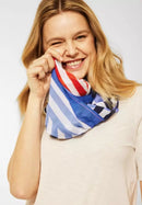 Stripe Print Loop Scarf - Forever Blue
