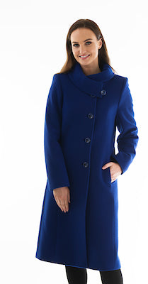 Wool Coat - Electric Blue