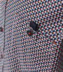 Short Sleeve Print Shirt - Light Blue