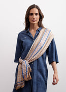 Dogtooth Jacquard Scarf - Camel