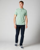 Short Sleeve Polo T-shirt - Light Green Grey