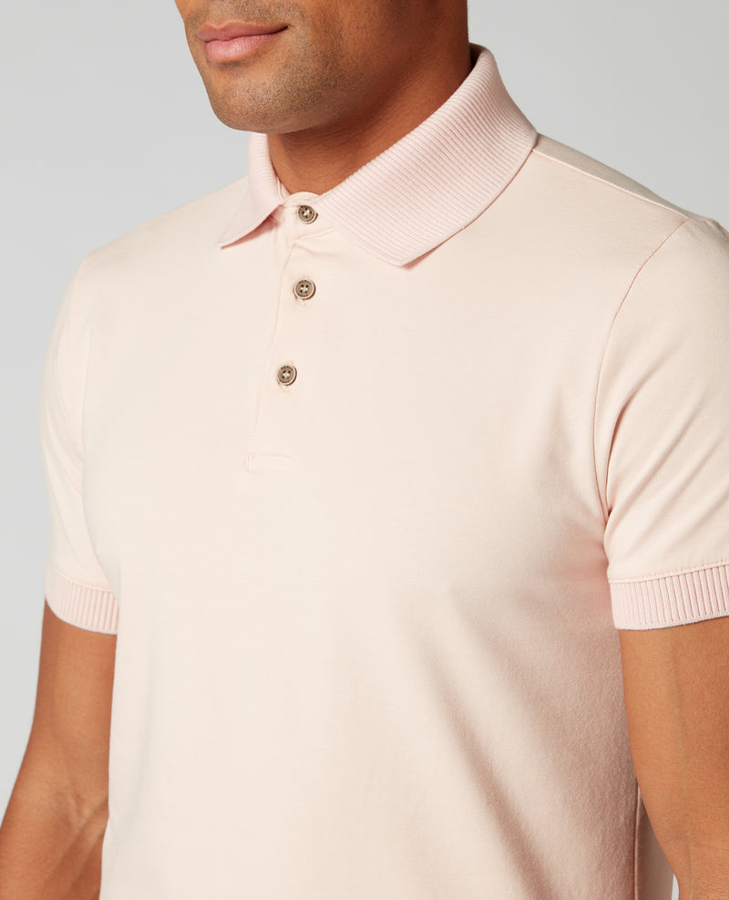 Short Sleeve Polo T-shirt - Light Pink