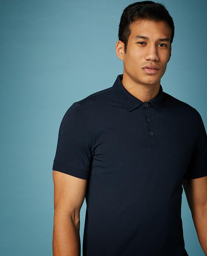 Short Sleeve Polo T-shirt - Navy1