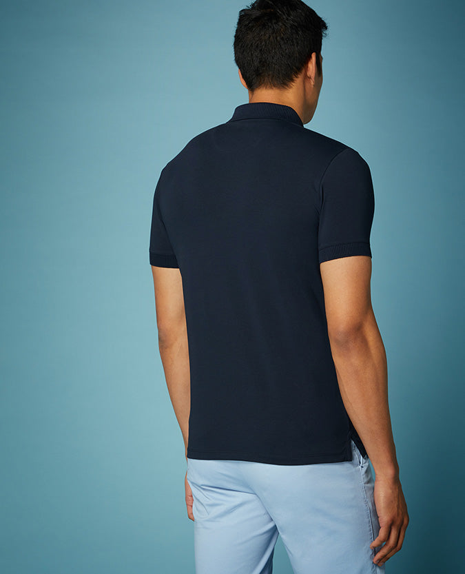 Short Sleeve Polo T-shirt - Navy1
