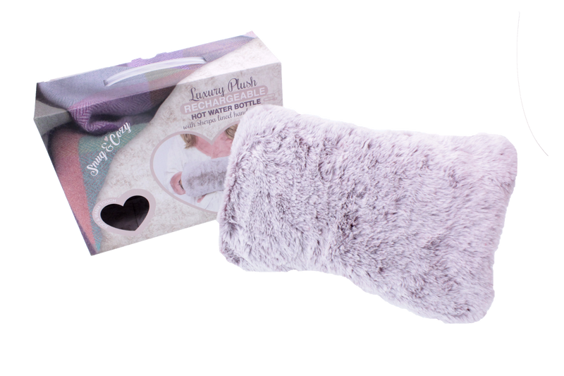 Luxury Plush Electric Hot Water Bottle - Berry