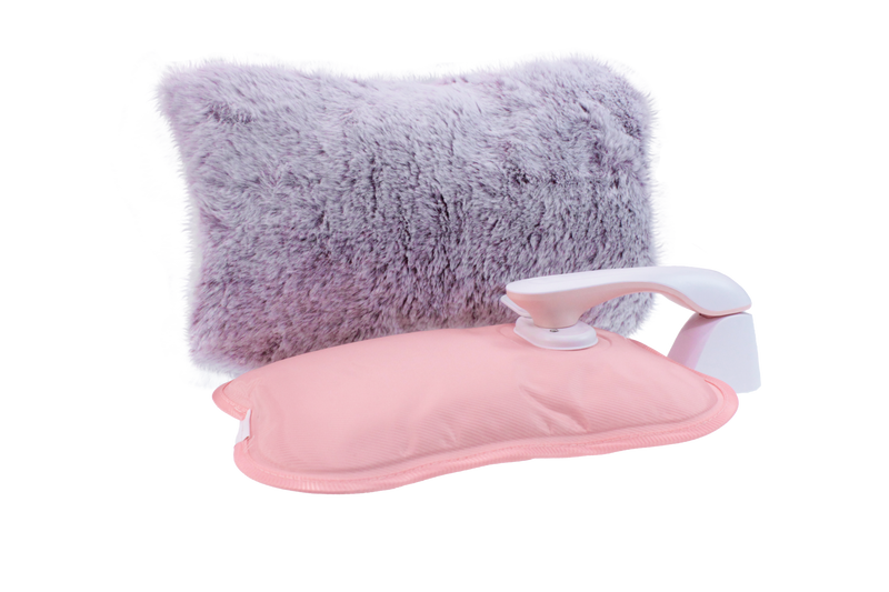 Luxury Plush Electric Hot Water Bottle - Berry