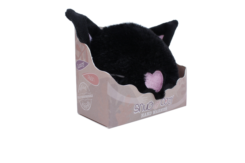 Plush Animal Handwarmer - Black Cat