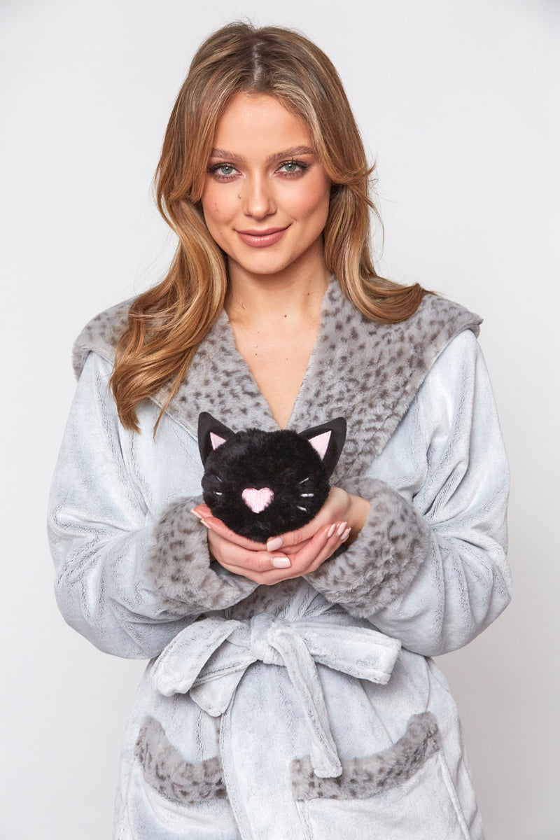 Plush Animal Handwarmer - Black Cat