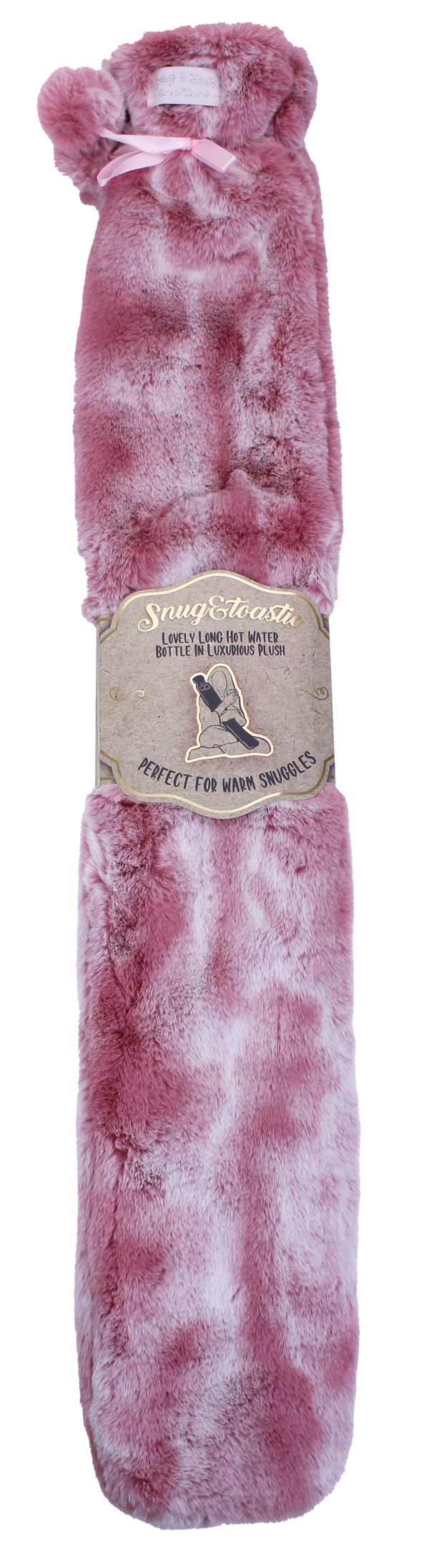 Long Plush Hot Water Bottle - Pink