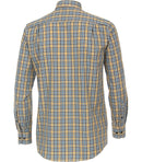 Long Sleeve Button Down Check Shirt - Yellow