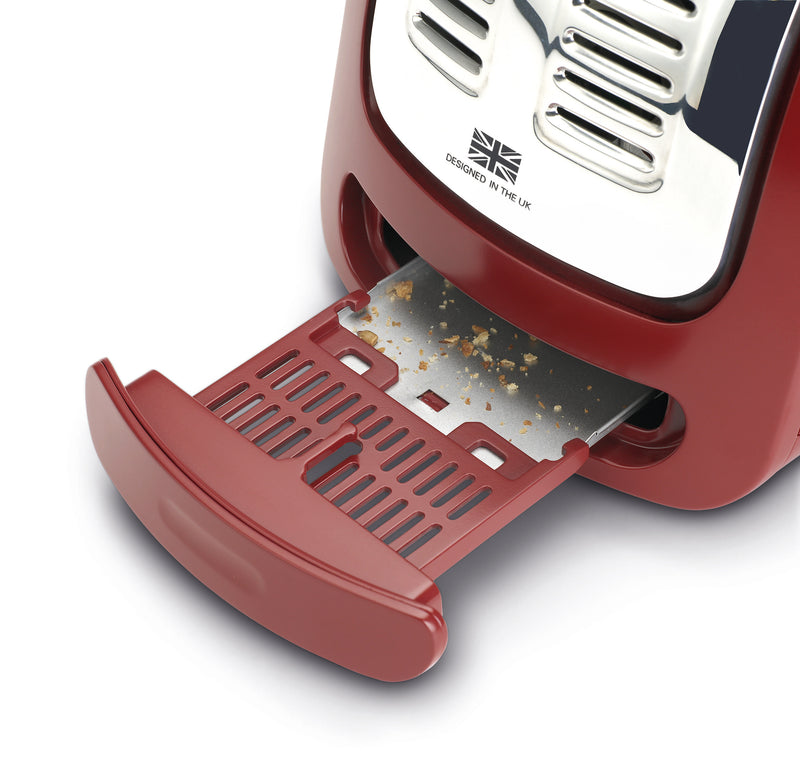 Turbo 2 Slice Toaster Red