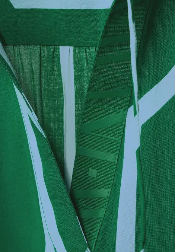 Print Tunic Blouse - Dark Brisk Green
