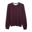 Round Neck Jumper - Oxblood Melange
