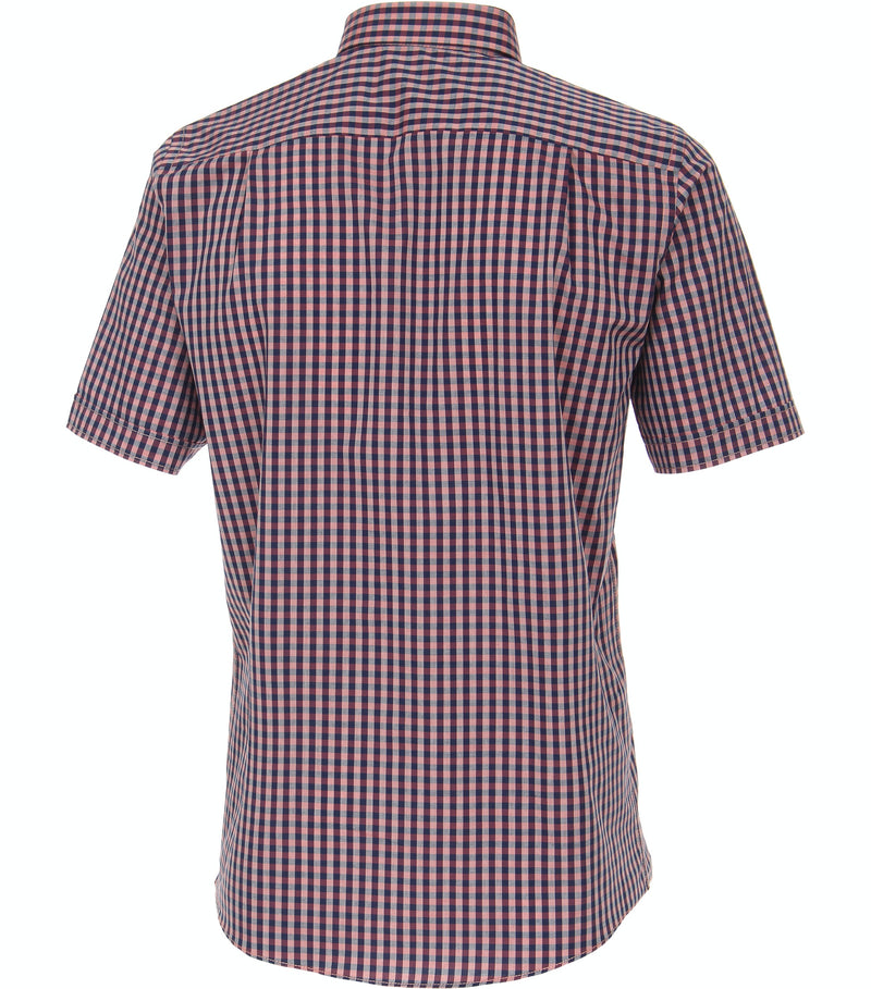 Comfort Fit Button Down Check Shirt - Red