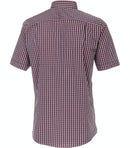 Comfort Fit Button Down Check Shirt - Tangarine