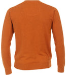 Plain V-Neck Jumper - Orange