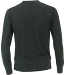 Plain V-Neck Jumper - Forest Green