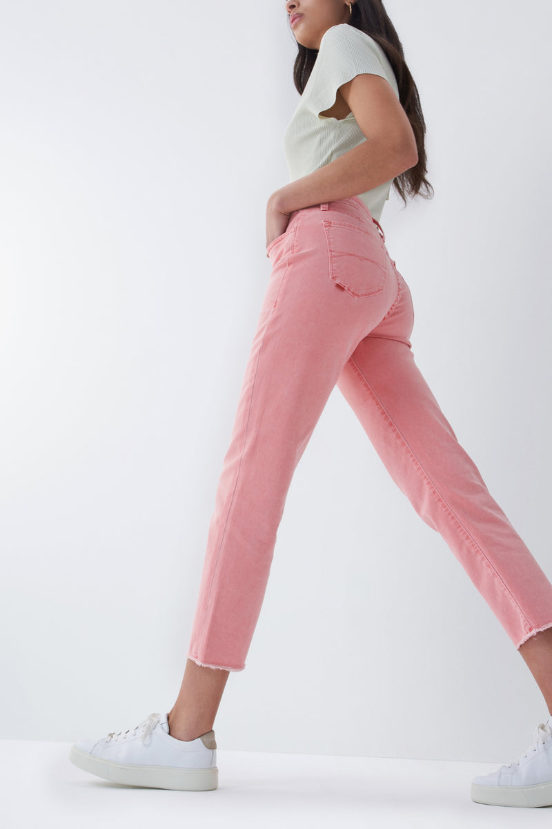 True Cropped Slim Jean - Pink