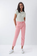 True Cropped Slim Jean - Pink