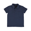 Stamp Neck Polo - Ocean