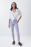 True Cropped Slim Jean - Purple