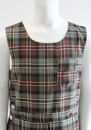 Tartan Pinafore - Brown/cream