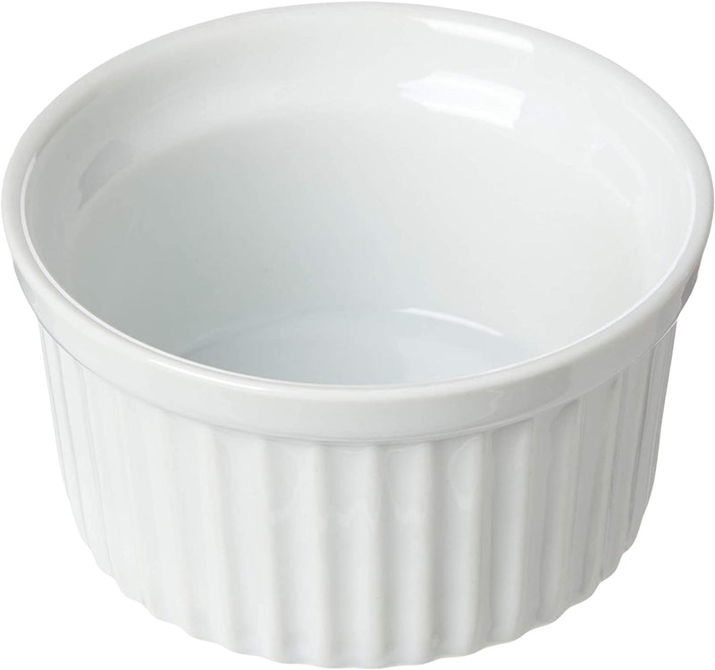 White Porcelain 9cm Fluted Ramekin