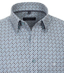 Short Sleeve Print Shirt - Light Blue