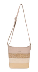 Small Multicoloured Hessian Bag - Creamy Grey