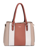Triple Compartment Handbag - Creamy Grey