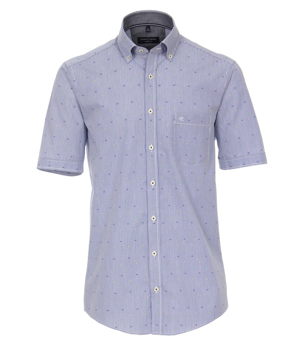 Check Leisure Short Sleeve Shirt - Light Blue