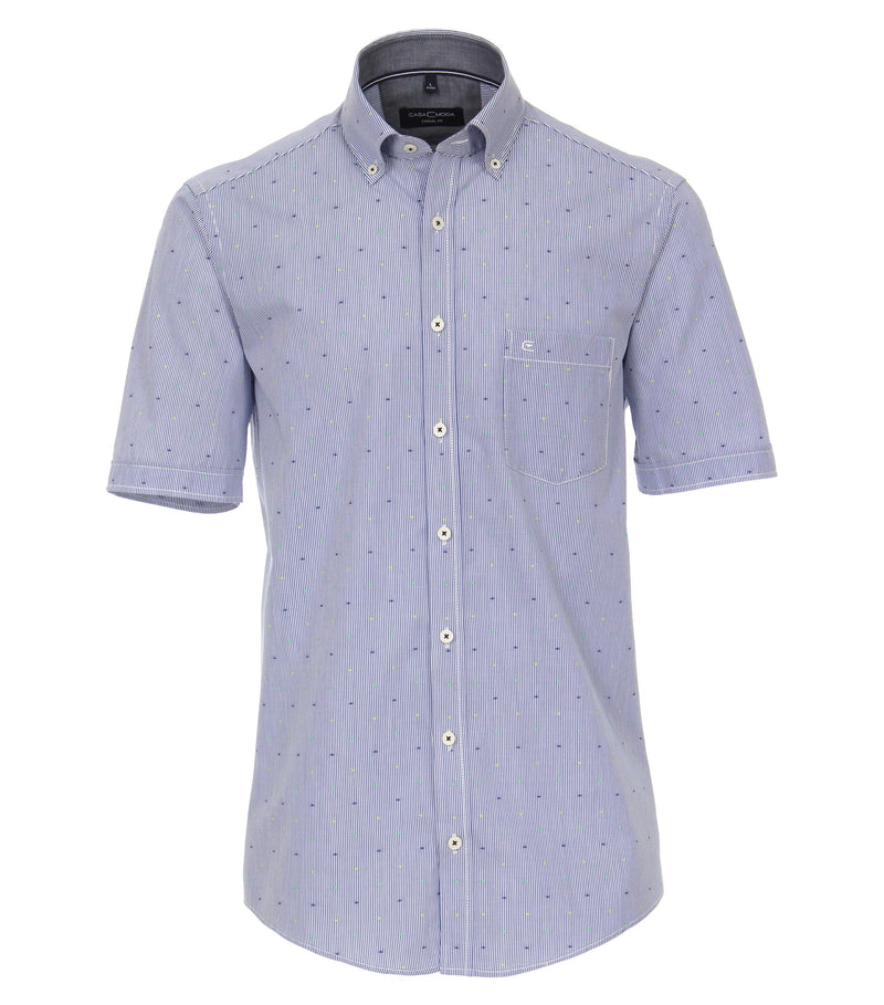 Check Leisure Short Sleeve Shirt - Light Blue