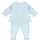 2 Piece Velour Outfit - Pale Blue