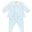 2 Piece Velour Outfit - Pale Blue