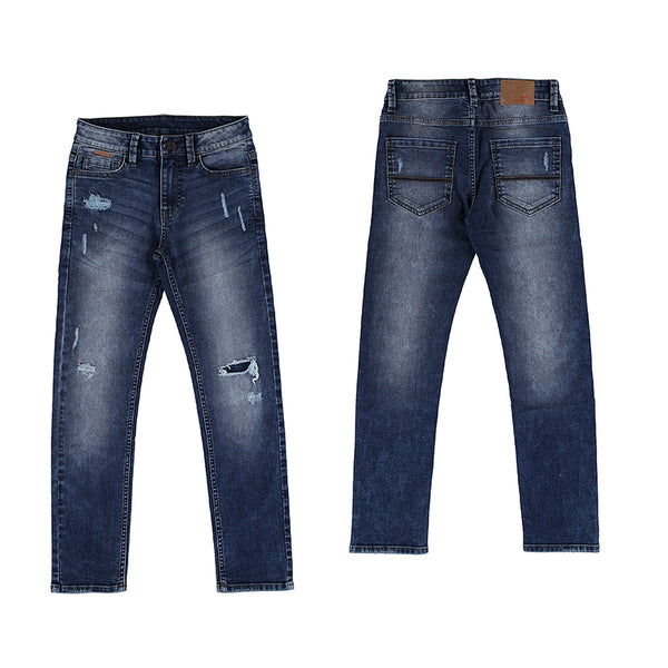 Ripped Straight Jean - Dark