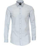 Long Sleeve Body Fit Plain Shirt - Blue